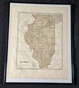 1844 MAP OF ILLINOIS