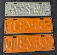 (THREE) 1924 & 1927 ILLINOIS LICENSE PLATES