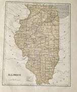 1844 MAP OF ILLINOIS