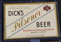 DICK BROS BREWING QUINCY ILLINOIS BEER BOTTLE LABELS PILSENER