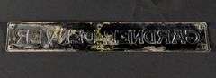 EMBOSSED STEEL SIGN GARDNER DENVER CO (QUINCY ILLINOIS)