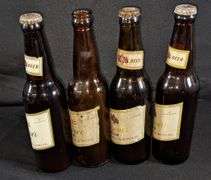 4 PAPER LABEL BEER BOTTLES DICK'S PILSENER DICK BROS BREWING QUINCY ILLINOIS