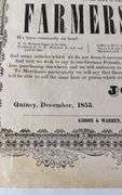 1853 JOEL RICE & SONS GROCERIES IRON & NAILS QUINCY ILLINOIS POSTER SIGN
