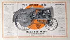 DAYTON DOWN THE LEADER 16-32 TRACTOR POSTER SALES BROCHURE QUINCY ILLINOIS