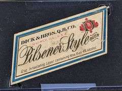DICK BROTHERS QUINCY ILLINOIS BEER BOTTLE LABELS CORKS PILSENER STYLE EXTRACT MALT EXPORT LAGER