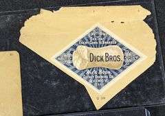 DICK BROTHERS QUINCY ILLINOIS BEER BOTTLE LABELS CORKS PILSENER STYLE EXTRACT MALT EXPORT LAGER