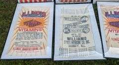 8 VINTAGE FEED SACKS FROM QUINCY ILLINOIS