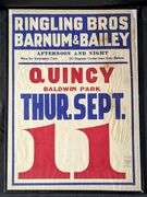 RINGLING BROS BARNUM & BAILEY CIRCUS POSTER QUINCY ILLINOIS