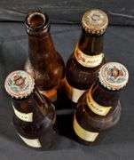 4 PAPER LABEL BEER BOTTLES DICK'S PILSENER DICK BROS BREWING QUINCY ILLINOIS