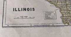 1844 MAP OF ILLINOIS