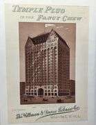 PAPER LITHO SIGN WELLMAN DWIRE TOBACCO CO QUINCY ILLINOIS TEMPLE PLUG MASONIC TEMPLE