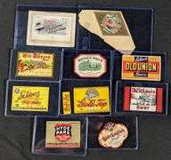 BEER BOTTLE LABELS LEMP SCHLITZ PEORIA OLD TAVERN OLD UNION ST LOUIS OLDE-ENGLISH REISCH HYDE PARK