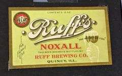 RUFF RIEDEL BREWING QUINCY IL BEER BOTTLE LABELS BOCK BURG-MEISTER CLIQUE NOXALL EXPORT JAEGER BRAU 