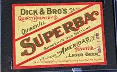 DICK & BRO'S QUINCY ILLINOIS BEER BOTTLE LABELS VIENNA STYLE SUPERBA