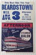 3 MISSISSIPPI & OHIO RIVER STEAMBOAT PADDLE WHEEL POSTER SIGNS CAPITOL AVALON VERNE SWAIN IOWA ILLIN