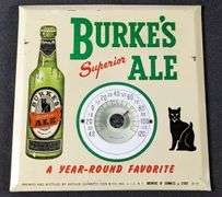 TOC TIN SIGN THERMOMETER BURKE'S SUPERIOR ALE GUINNESS