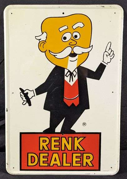 TIN SIGN RENK DEALER FARM SEED CORN