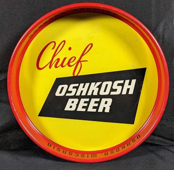CHIEF OSHKOSH BREWING BEER TRAY OSHKOSH WISCONSIN