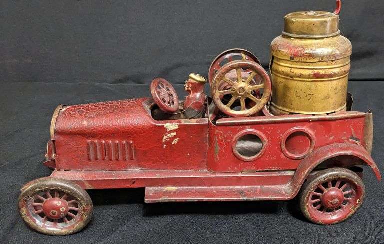 PRESSED STEEL TOY FIRE TRUCK