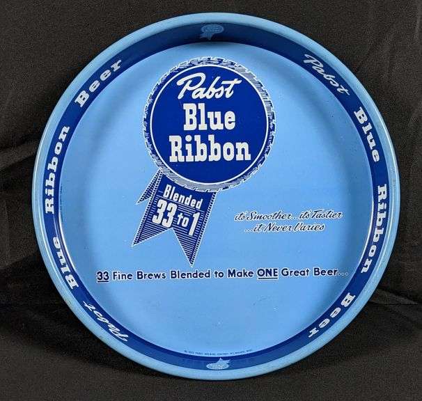 PABST BLUE RIBBON 33 TO 1 BEER TRAY MILWAUKEE WISCONSIN
