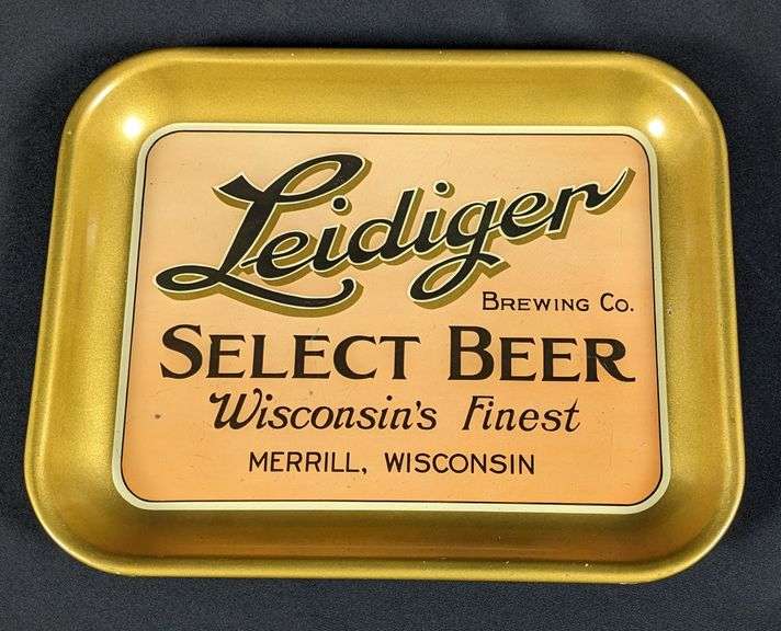 LEIDIGER BREWING CO SELECT BEER WISCONSIN'S FINEST MERRILL WISCONSIN