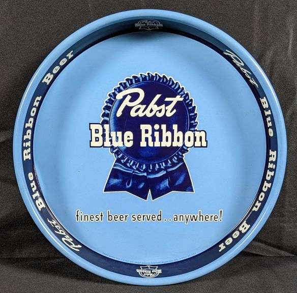 PABST BLUE RIBBON FINEST BEER SERVED ANYWHERE TRAY MILWAUKEE WISCONSIN