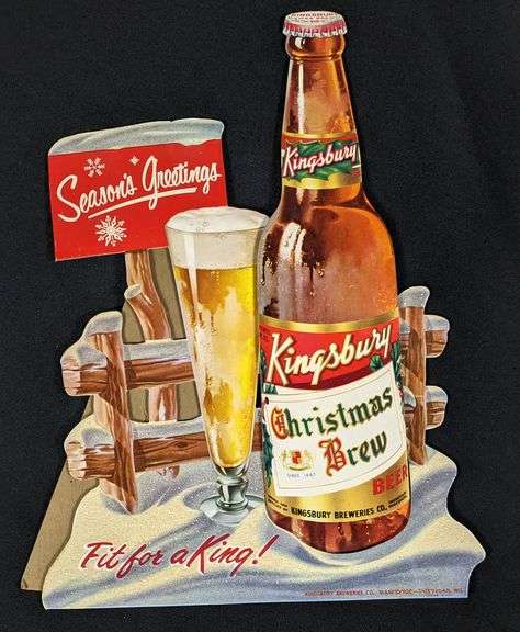 CARDSTOCK SIGN KINGSBURY CHRISTMAS BREW MANITOWOC SHEBOYGAN WISCONSIN