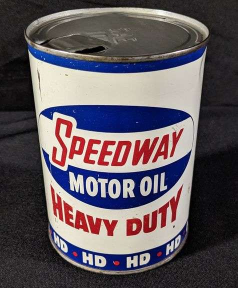 QUART OIL CAN SPEEDWAY HEAVY DUTY MOTOR OIL - Millers Auction Co.