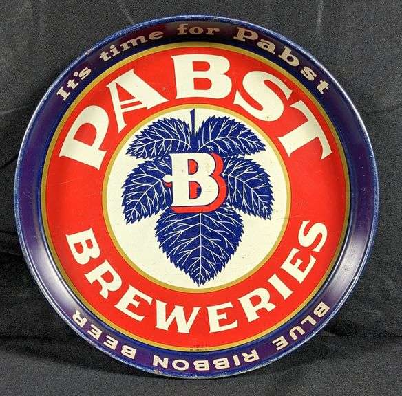 PABST BREWERIES BLUE RIBBON BEER TRAY MILWAUKEE WISCONSIN