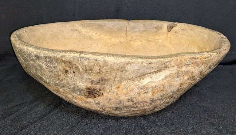 DATED 1784 SCANDINAVIAN FOLK ART CARVED BURL BOWL