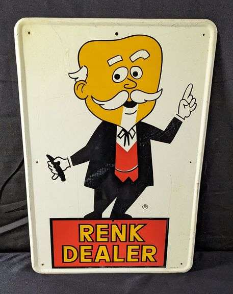 TIN SIGN RENK SEED CORN DEALER