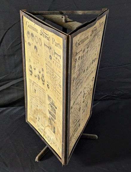 GENUINE FORD PARTS SERVICE ROTATING COUNTER TOP SIGN