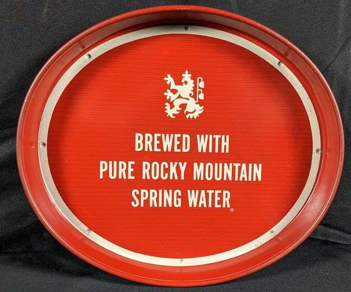 BREWED WITH PURE ROCKY MOUNTAIN SPRING WATER COORS BEER TRAY