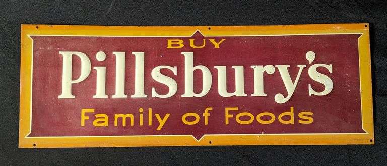 EMBOSSED TIN SIGN BUY PILLSBURY'S FAMILY OF FOODS