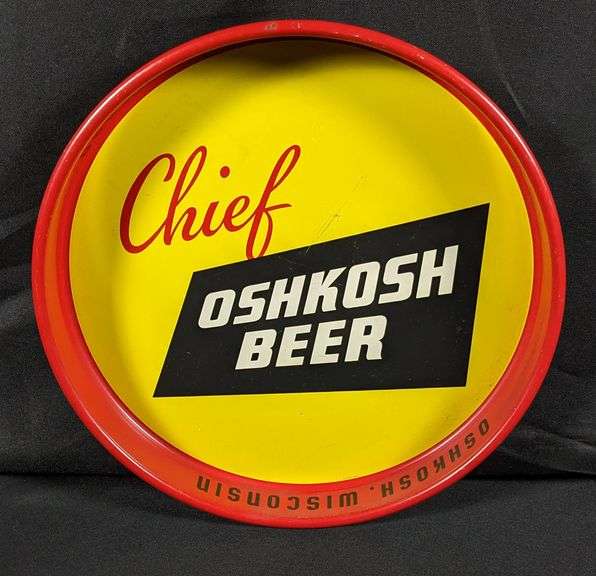 CHIEF OSHKOSH BEER TRAY WISCONSIN