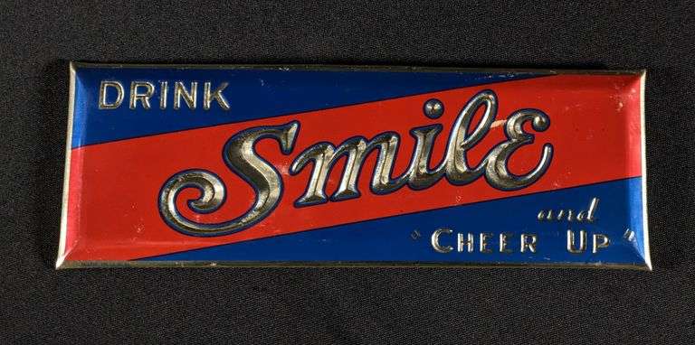 TOC TIN SIGN DRINK SMILE & CHEER UP SODA POP
