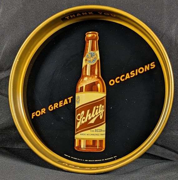 SCHLITZ FOR GREAT OCCASSIONS BEER TRAY MILWAUKEE WISCONSIN