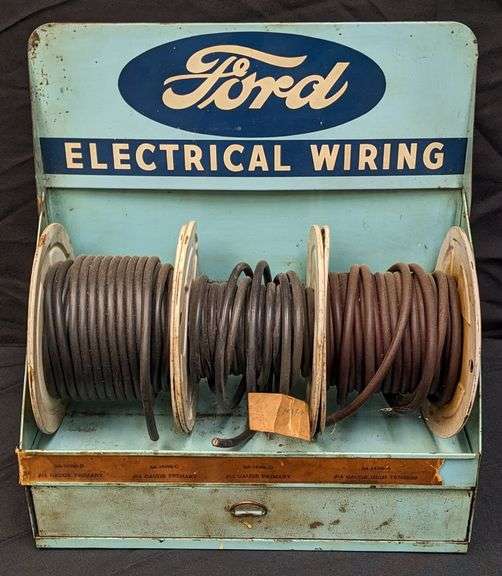 FORD PARTS ELECTRIC WIRING DISPLAY RACK SIGN - Millers Auction Co.