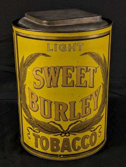 COUNTRY STORE BIN TIN LITHO TOBACCO CAN LIGHT SWEET BURLEY TOBACCO SPAULDING & MERRCIK