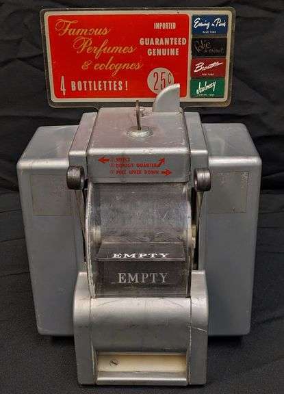 VINTAGE COIN OPERATED DINER PERFUME VENDING MACHINE