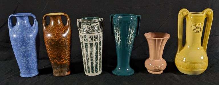 6 PIECES ASSORTED RED WING ART POTTERY & STONEWARE