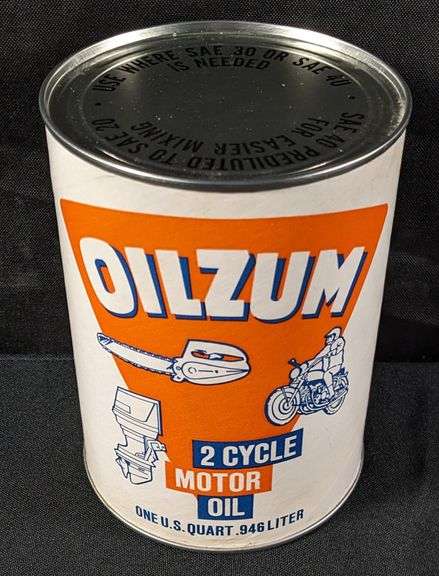 COMPOSITE QUART CAN OILZUM 2 CYCLE MOTOR OIL - Millers Auction Co.