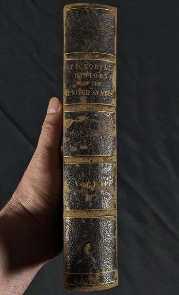 1843 PICTORIAL HISTORY OF THE UNITED STATES VOL I-II JOHN FROST A.M. ANTIQUE BOOK