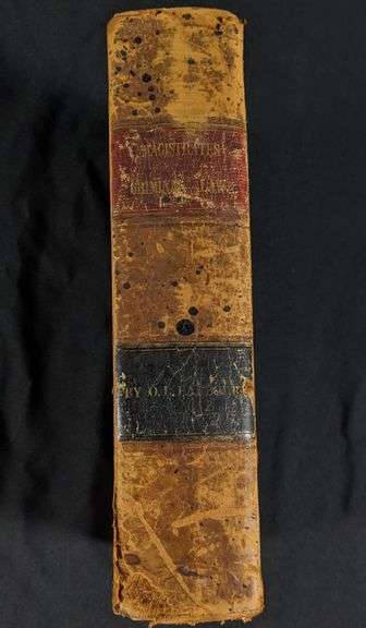 1841 MAGISTRATES CRIMINAL LAW JUSTICES OF THE PEACE STATE OF NEW YORK OLIVER L. BARBOUR LEATHER CLAD ANTIQUE LAW BOOK