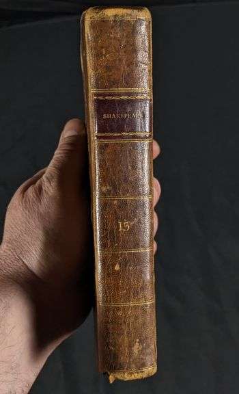1809 EDITION WILLIAM SHAKESPEARE VOLUME 13 CORIOLANUS, ANTONY & CLEOPATRA LEATHER CLAD BOOK