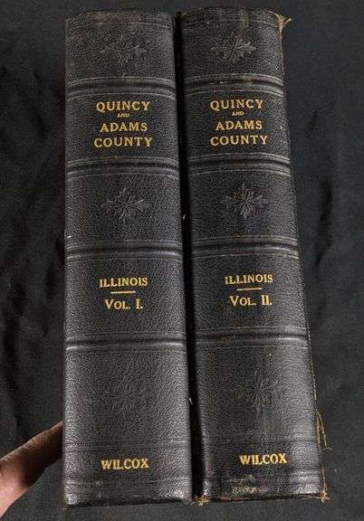 1919 VOLUME I & II QUINCY & ADAMS COUNTY ILLINOIS HISTORY & REPRESENTATIVE MEN BOOKS