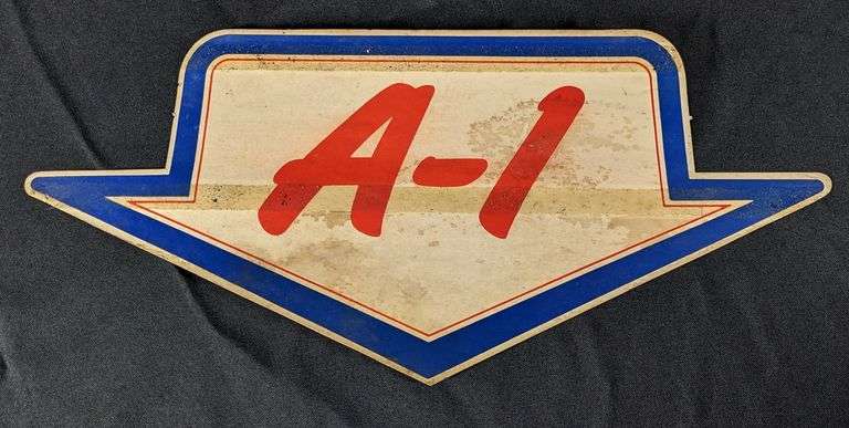 VINTAGE THICK PAPER FORD A-1 USED CARS WINDOW SIGN