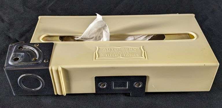 VINTAGE AFTERMARKET ACCESSORY AUTO-SERV DISPENSER KLEENEX TISSUES
