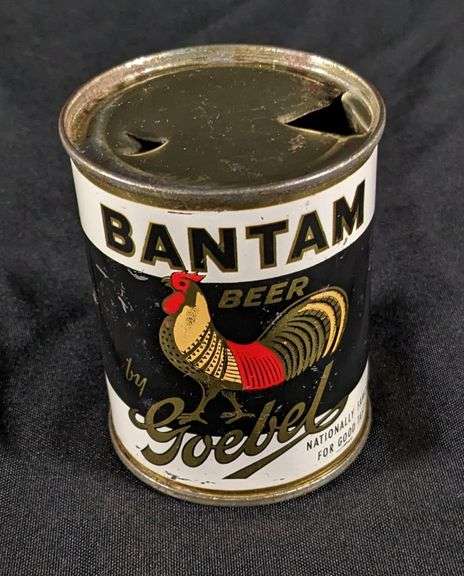 8 OZ FLAT TOP CAN BANTAM BEER BY GOEBEL BREWING CO DETROIT MICHIGAN MI MICH