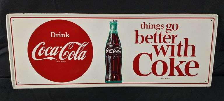 TIN SIGN DRINK COCA COLA THINGS GO BETTER WITH COKE